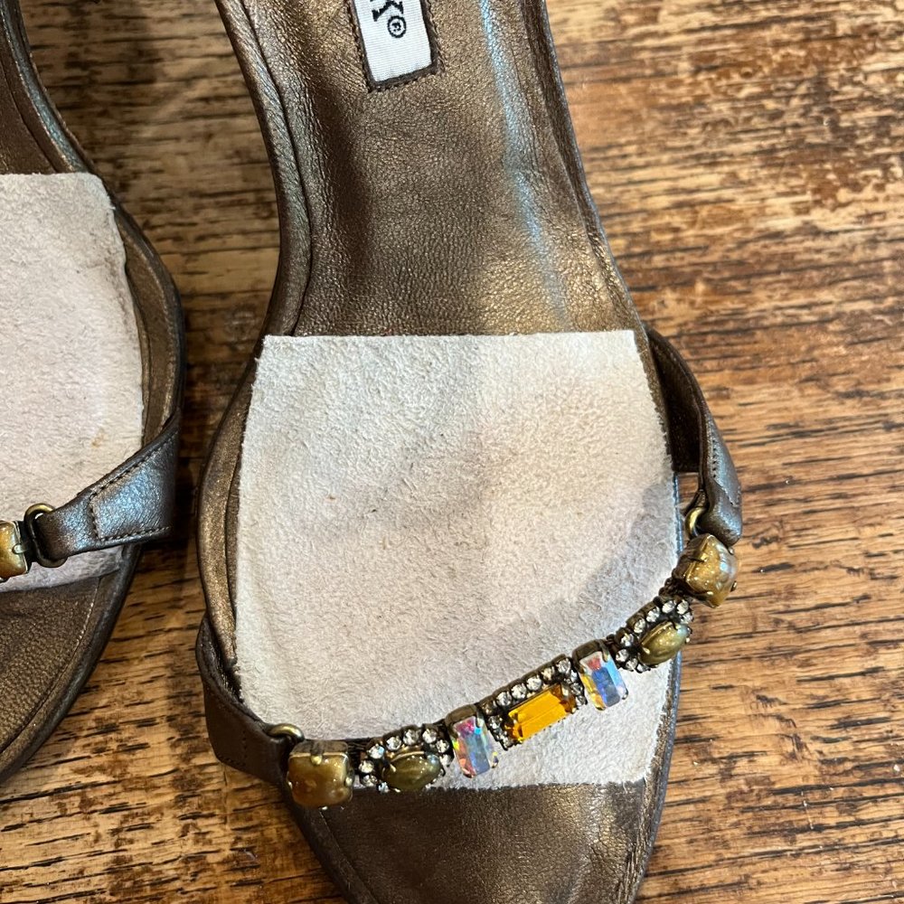 Manolo Blahnik jeweled ankle strap sandal size 37.5 - Picture 4 of 5